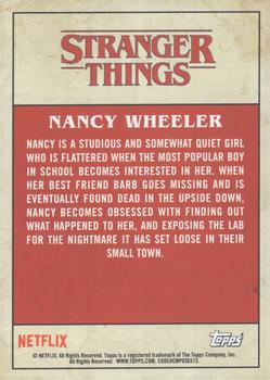 2019 Topps Stranger Things Welcome to the Upside Down - Character Cards #11 Nancy Wheeler Back