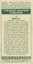 1933 Player's Fresh-Water Fishes #4 Bream Back