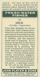 1933 Player's Fresh-Water Fishes #15 Chub Back