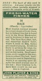 1933 Player's Fresh-Water Fishes #16 Dace Back