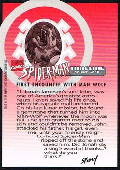 1995 Welches Eskimo Pie Spider-Man Timeline #9 First Encounter With Man-Wolf Back