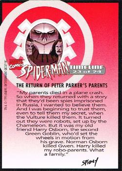 1995 Welches Eskimo Pie Spider-Man Timeline #23 The Return of Peter Parker's Parents Back