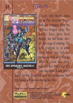 1994 SkyBox Malibu Comics Master Series #64 Tech Back