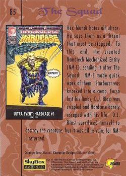 1994 SkyBox Malibu Comics Master Series #85 The Squad Back