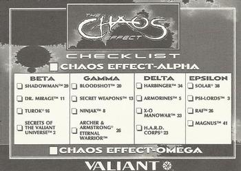 1994 Valiant Chaos Effect Comic Checklist #NNO Shadowman / Master Darque Back