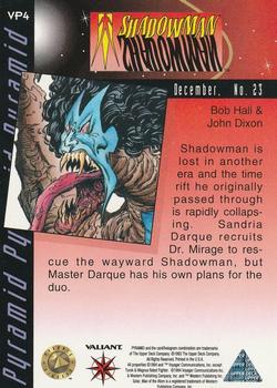 1994 Valiant VP Cards #VP4 Shadowman card inserted in Ninjak #4 Back