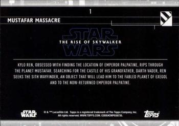 2020 Topps Star Wars: The Rise of Skywalker Series 2  #1 Mustafar Massacre Back