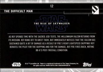 2020 Topps Star Wars: The Rise of Skywalker Series 2  #12 The Difficult Man Back