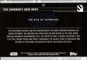 2020 Topps Star Wars: The Rise of Skywalker Series 2  #13 Poe Dameron's Grim News Back