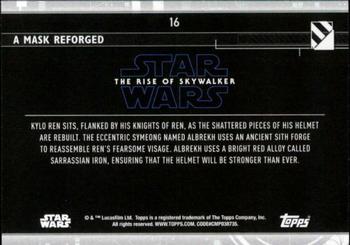 2020 Topps Star Wars: The Rise of Skywalker Series 2  #16 A Mask Reforged Back