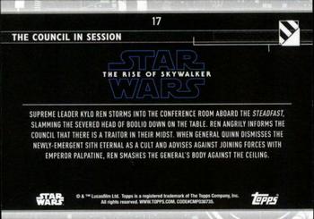2020 Topps Star Wars: The Rise of Skywalker Series 2  #17 The Council in Session Back
