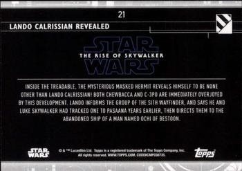 2020 Topps Star Wars: The Rise of Skywalker Series 2  #21 Lando Calrissian Revealed Back