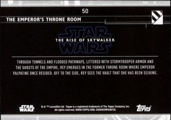 2020 Topps Star Wars: The Rise of Skywalker Series 2  #50 The Emperor's Throne Room Back