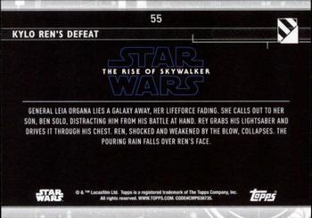 2020 Topps Star Wars: The Rise of Skywalker Series 2  #55 Kylo Ren's Defeat Back