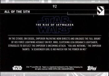 2020 Topps Star Wars: The Rise of Skywalker Series 2  #92 All of the Sith Back