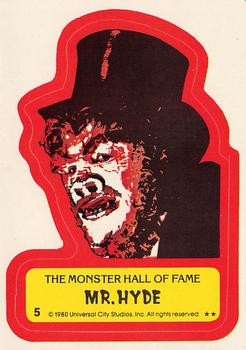 1980 Topps You'll Die Laughing Creature Feature - Stickers #5 Mr. Hyde Front