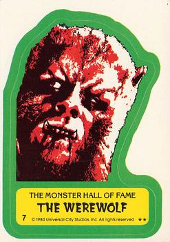 1980 Topps You'll Die Laughing Creature Feature - Stickers #7 The Werewolf Front