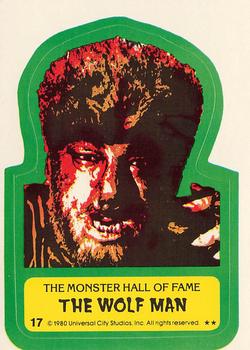 1980 Topps You'll Die Laughing Creature Feature - Stickers #17 The Wolf Man Front