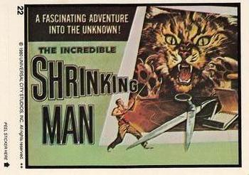 1980 Topps You'll Die Laughing Creature Feature - Stickers #22 The Incredible Shrinking Man Front