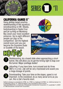 1993 Blockbuster Video Game Cards #11 California Games II Back