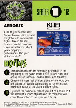 1993 Blockbuster Video Game Cards #12 Aerobiz Back