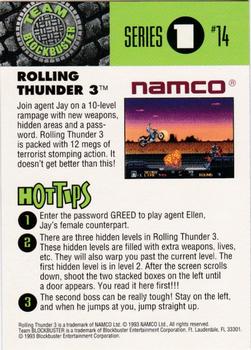 1993 Blockbuster Video Game Cards #14 Rolling Thunder 3 Back