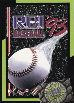 1993 Blockbuster Video Game Cards #22 RBI Baseball '93 Front