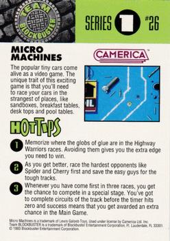 1993 Blockbuster Video Game Cards #26 Micro Machines Back