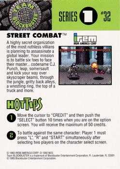 1993 Blockbuster Video Game Cards #32 Street Combat Back