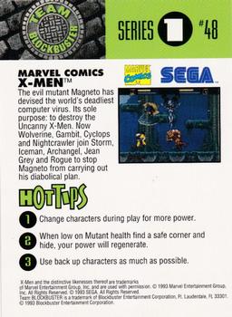 1993 Blockbuster Video Game Cards #48 X-Men Back