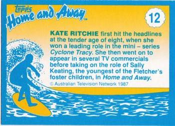 1987 Topps Home and Away #12 Kate Ritchie Back