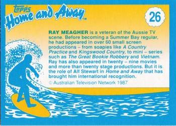 1987 Topps Home and Away #26 Ray Meagher Back