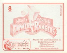 1995 Merlin Collections Power Rangers Album Stickers Series 2 #8  Back