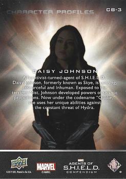 2019 Upper Deck Marvel Agents of S.H.I.E.L.D. Compendium - Character Profiles #CB-3 Daisy Johnson Back