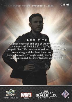 2019 Upper Deck Marvel Agents of S.H.I.E.L.D. Compendium - Character Profiles #CB-6 Leo Fitz Back