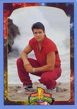 1994 Collect-A-Card Mighty Morphin Power Rangers Series 2 Retail - Blue Border #81 Jason Front