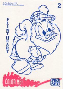 1992 Pro Set Disney Afternoon #2 Scrooge / Flintheart Back