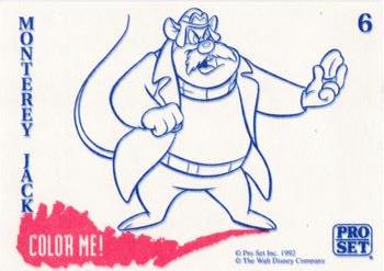 1992 Pro Set Disney Afternoon #6 Fat Cat / Monterey Jack Back