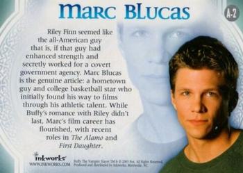 2005 Inkworks Buffy Men of Sunnydale - Autographs #A-2 Marc Blucas Back