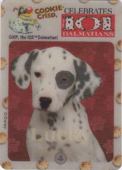 1996 Cookie Crisp 101 Dalmations #4 Lucky Front