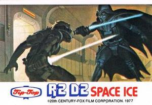 1977 Tip Top Star Wars Stickers #NNO Luke vs. Vader Painting Front