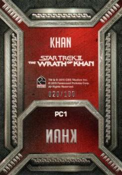 2019 Rittenhouse Star Trek Inflexions Starfleet's Finest - Laser Cut Villains #PC01 Khan Back