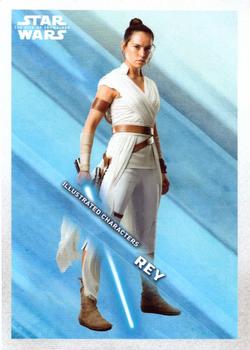 2019 Topps Star Wars: The Rise of Skywalker - Illustrated Characters #IC-1 Rey Front