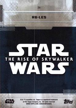 2019 Topps Star Wars: The Rise of Skywalker - Blue #26 R6-LE5 Back