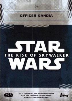 2019 Topps Star Wars: The Rise of Skywalker - Blue #38 Officer Kandia Back