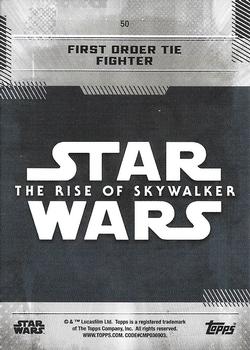 2019 Topps Star Wars: The Rise of Skywalker - Blue #50 First Order TIE Fighter Back