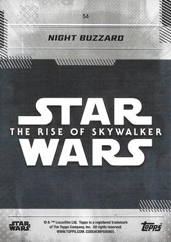 2019 Topps Star Wars: The Rise of Skywalker - Blue #54 Night Buzzard Back