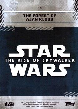 2019 Topps Star Wars: The Rise of Skywalker - Blue #93 The Forest of Ajan Kloss Back