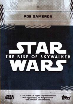2019 Topps Star Wars: The Rise of Skywalker - Green #3 Poe Dameron Back