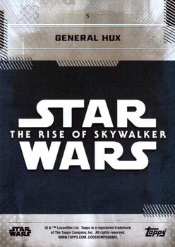 2019 Topps Star Wars: The Rise of Skywalker - Green #5 General Hux Back